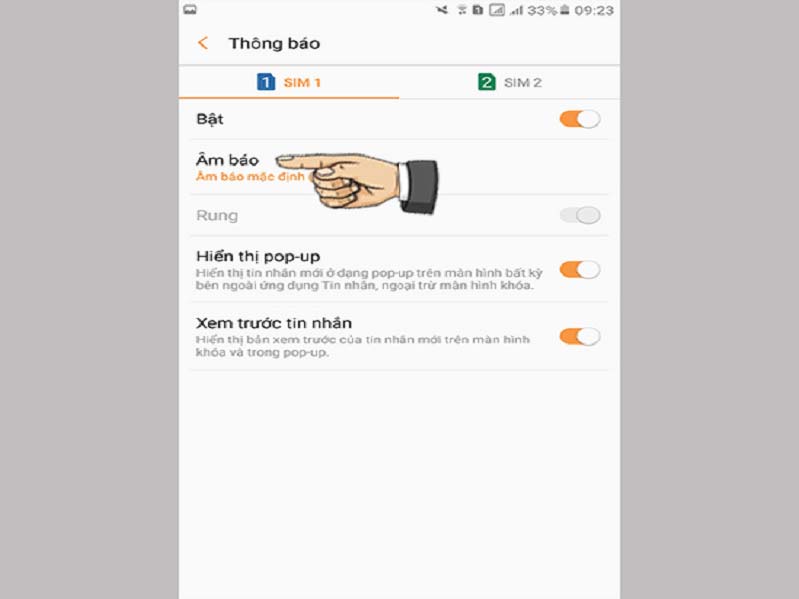 Cài đặt nhạc chuông tin nhắn điện thoại Samsung