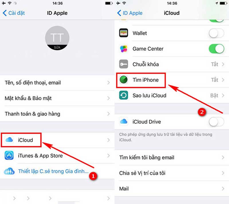 Thiết bị Find my phone
