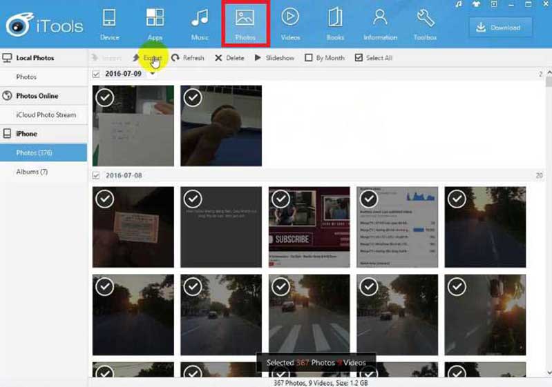 Sao lưu hình ảnh và video