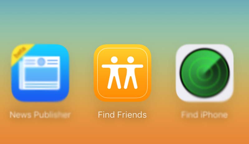 App’s Find My Friends trên iPhone