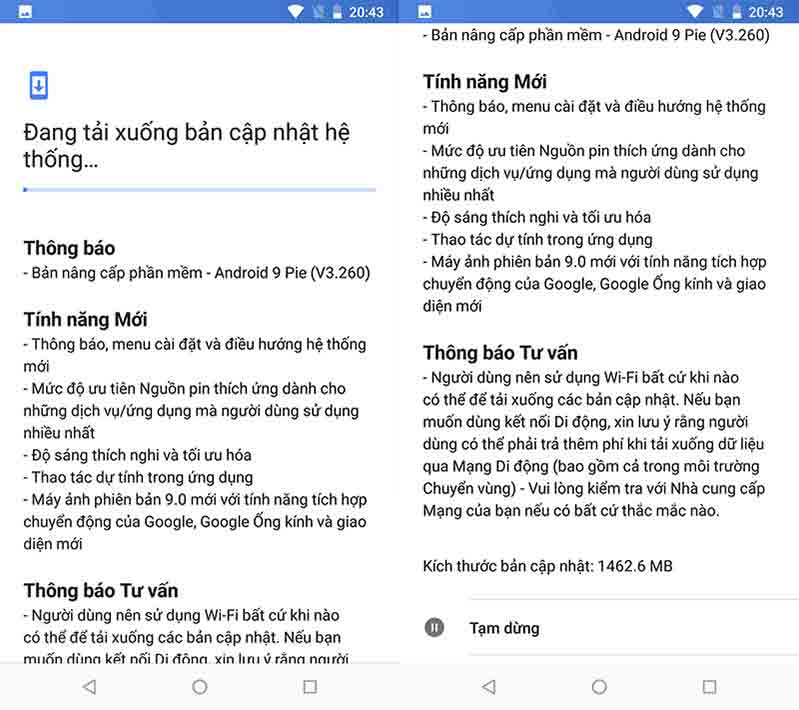 cap nhat android 9 pie cho nokia cuc don gian