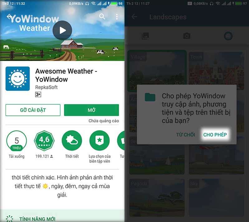 cach tao hinh nen thay doi theo thoi tiet tren smartphone android hinh anh 2