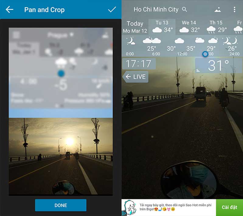 cach tao hinh nen thay doi theo thoi tiet tren smartphone android hinh anh 6