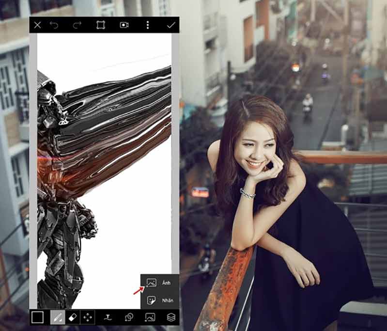 cach tao anh hieu ung tan bien tren smartphone