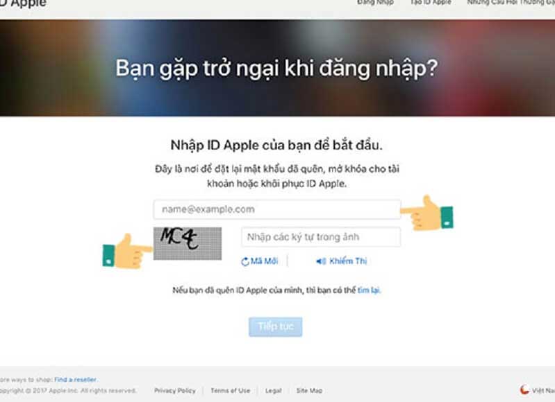 cach lay lai mat khau icloud don gian