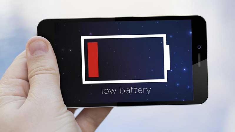 smartphone battery low featured
