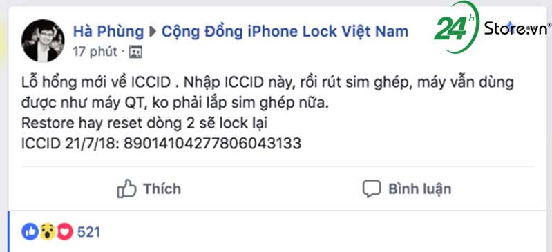 Lộ diện mã ICCID mới biến iPhone lock thành iPhone quốc tế hình 2