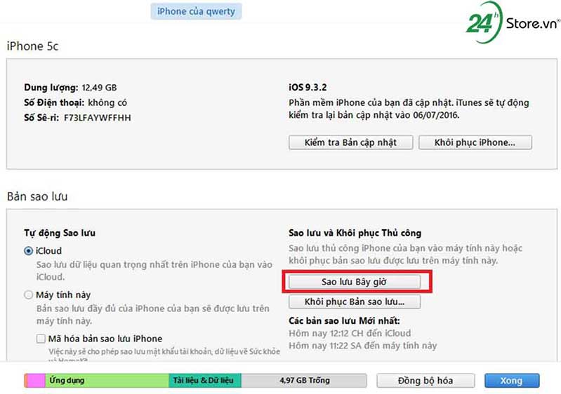 Kết nối iPhone với iTunes