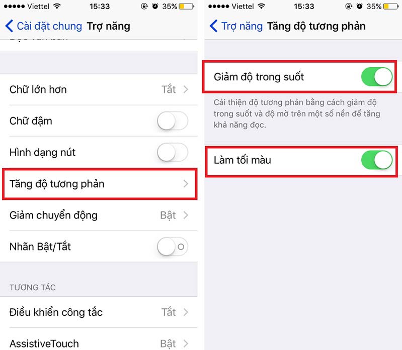 giảm độ trong suốt icon