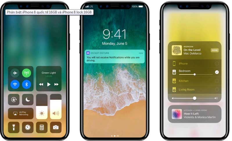 phan biet iphone 8 quoc te 16gb voi iphone 8 lock 16gb bang cach nao