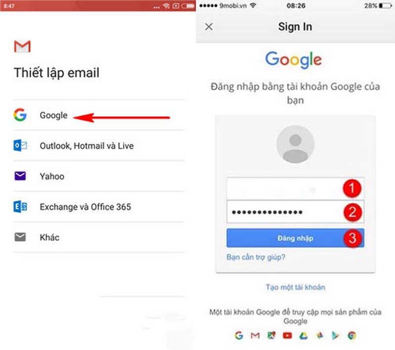 Nhập mật khẩu để đăng nhập Gmail Nhập mật khẩu để đăng nhập Gmail