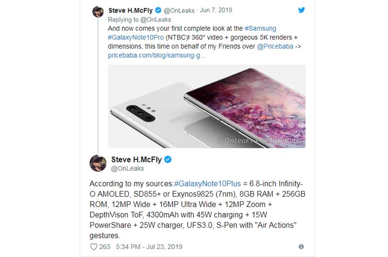 Khám phá cấu hình chính thức của Galaxy Note 10/10+