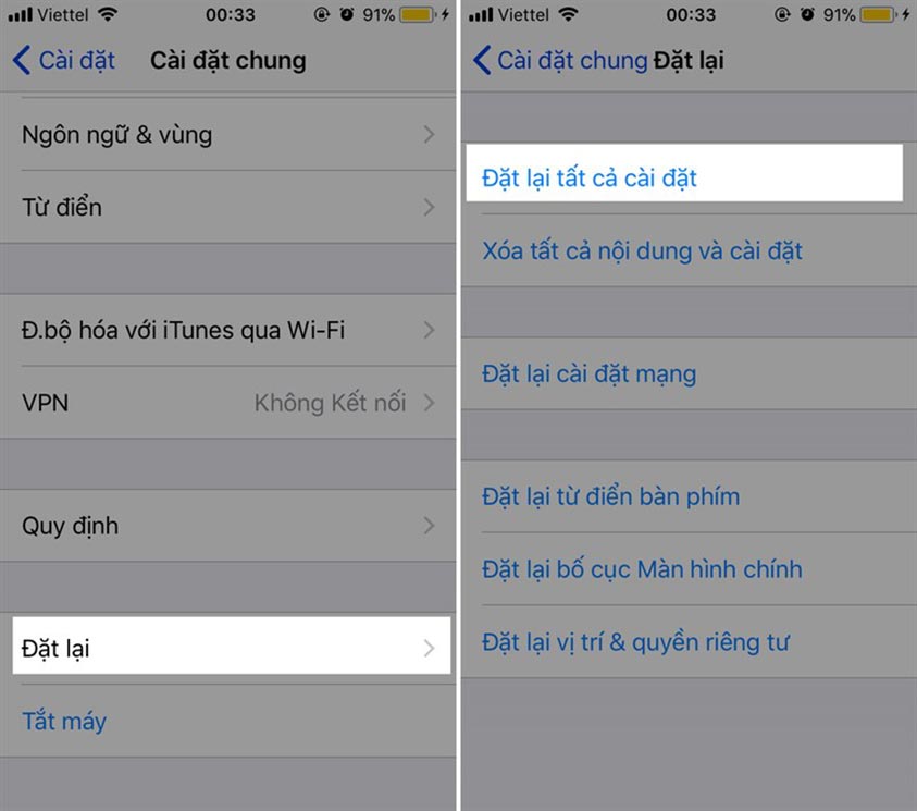 Khôi phục cài đặt Cách khắc phục lỗi tụt pin nhanh trên ios 11 - 3