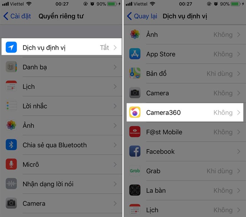 Tắt Chia sẻ định vị Cách khắc phục lỗi tụt pin nhanh trên ios 11 - 5