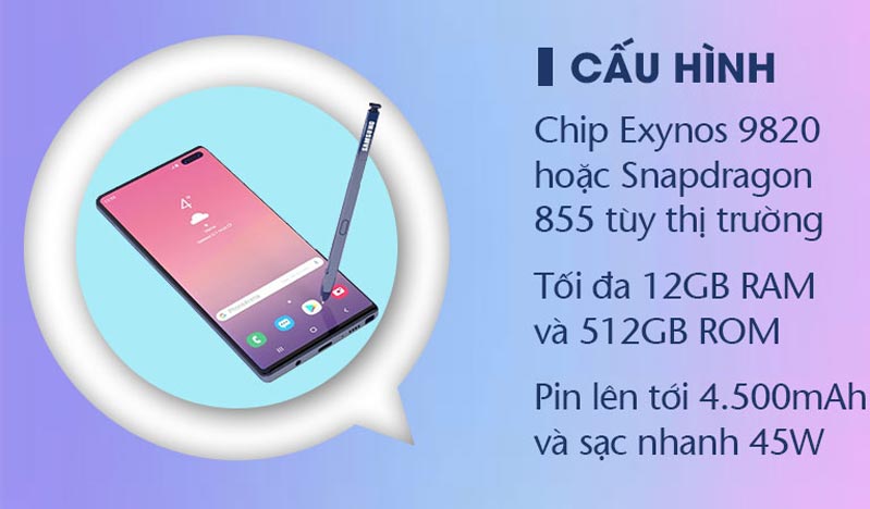 Khám phá Galaxy Note 10 - Cấu hình mạnh cho một hệ điều hành khủng