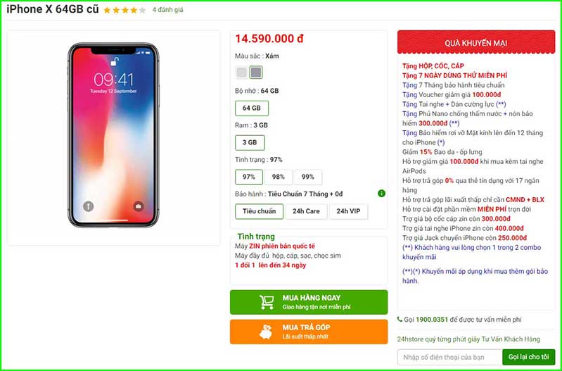 Mua iPhone tại 24hStore