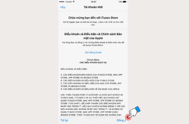 Nhấn chọn đồng ý