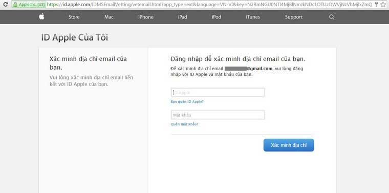 Đăng nhập Apple ID