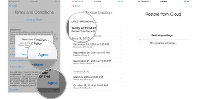 Khôi phục từ bản sao lưu iCloud/iTunes