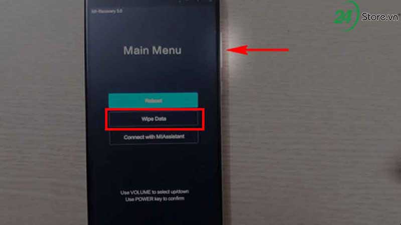 Nhấn Tăng âm lượng và giảm âm lượng