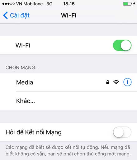 Kết nối Mạng Wifi