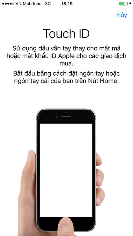 Cài đặt Touch ID