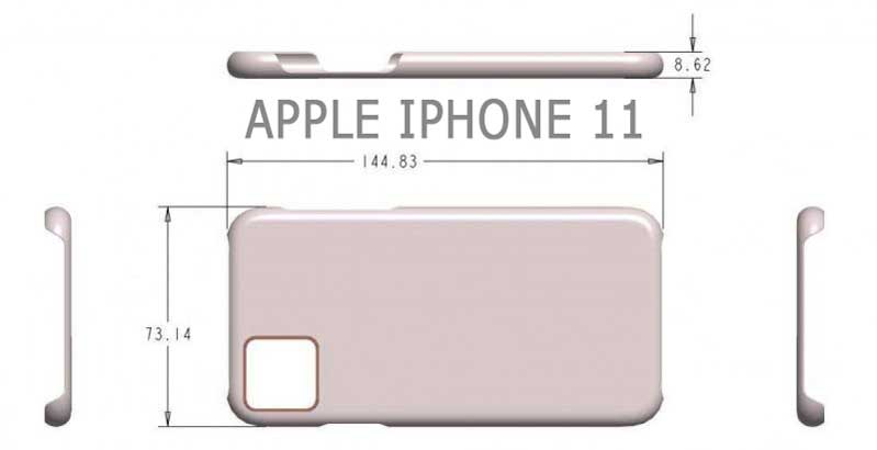 Kích thước chiếc ốp lung iPhone 11