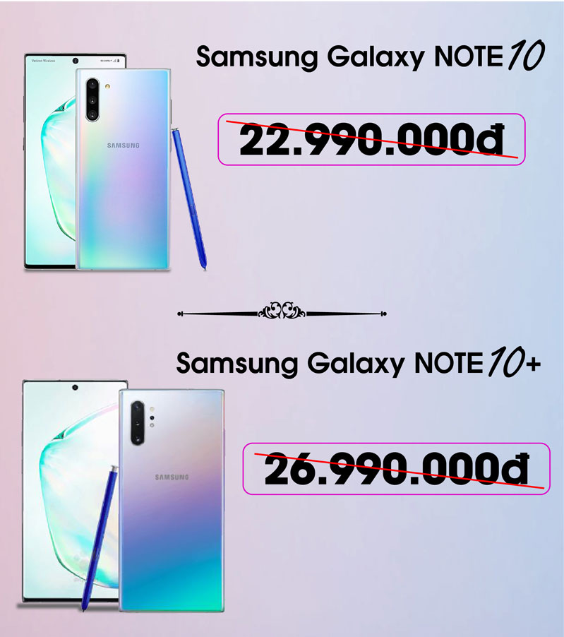 TUẦN LỄ VÀNG SẮM GALAXY NOTE 10 GALAXY NOTE 10 giá siêu khủng