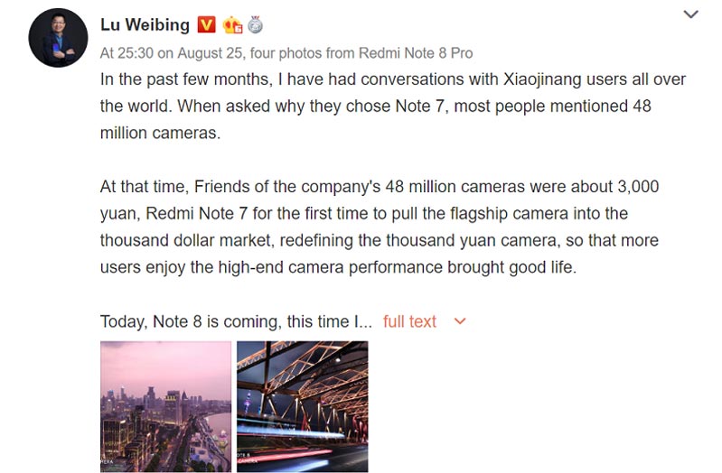 Lộ diện thông số kỹ thuật chi tiết nhất về sản phẩm Redmi Note 8 