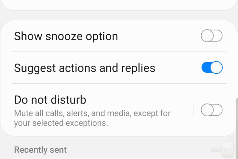 Đề xuất hành động phản hồi thông minh trên One UI 2.0