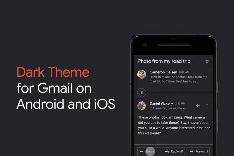 Cách bật Dark Mode trên Gmail cho ứng dụng di dộng