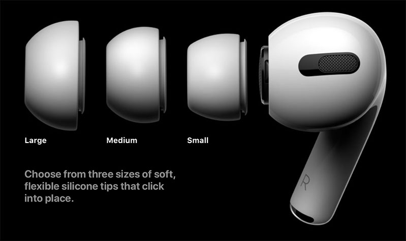 AirPodsPro1 tùy chọn kích cỡ đầu cao su tai nghe AirPods Pro