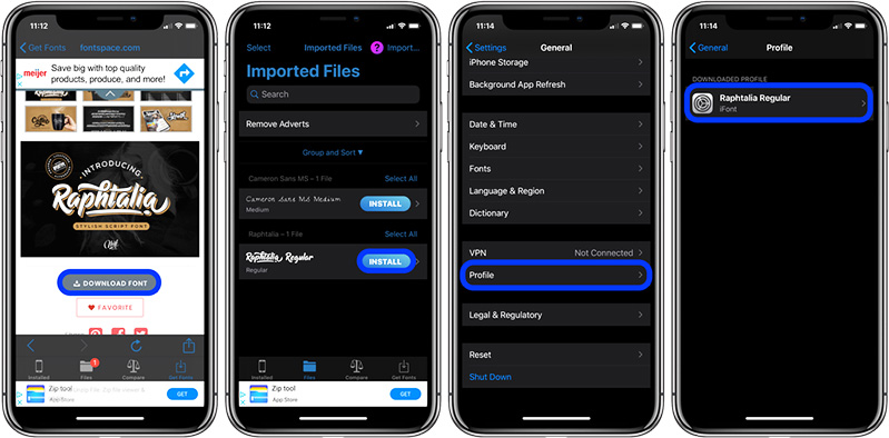 Cách đổi phông chữ trên iPhone từ ứng dụng iFont