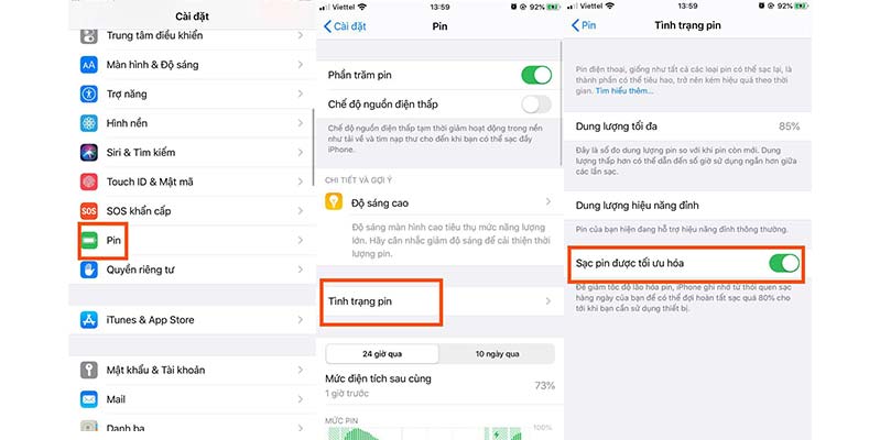 Tận dụng tính năng “Sạc pin được tối ưu hóa” (Optimized Battery Charging)