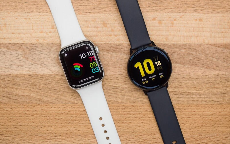 thiết kế của galaxy watch và apple watch