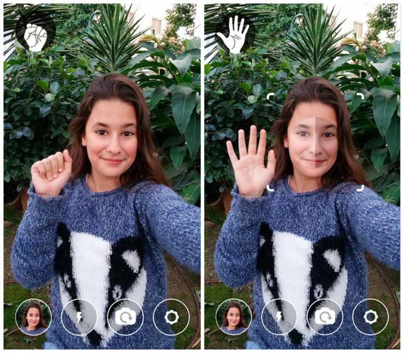 Cách mở tính năng selfie bằng cử chỉ trên smartphone