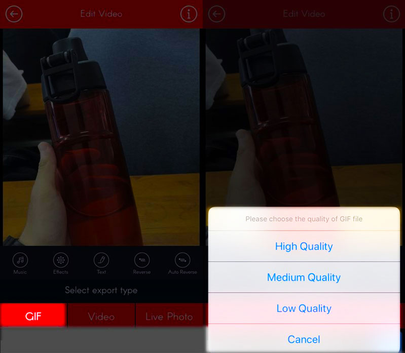 xuất chất lượng ảnh mong muốn