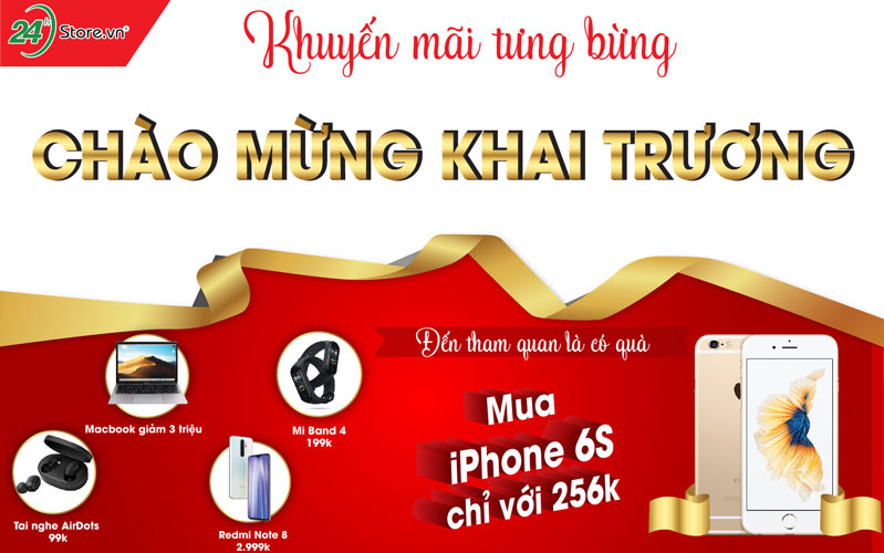 chào mừng khai trương chi nhánh 24hStore mới