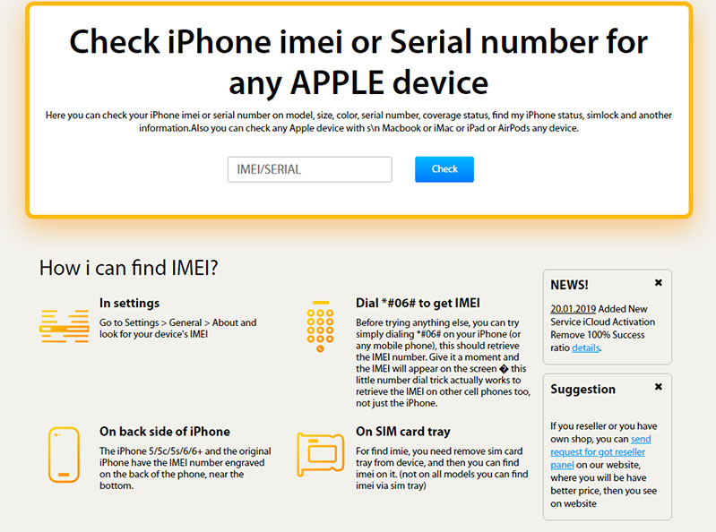 check imei
