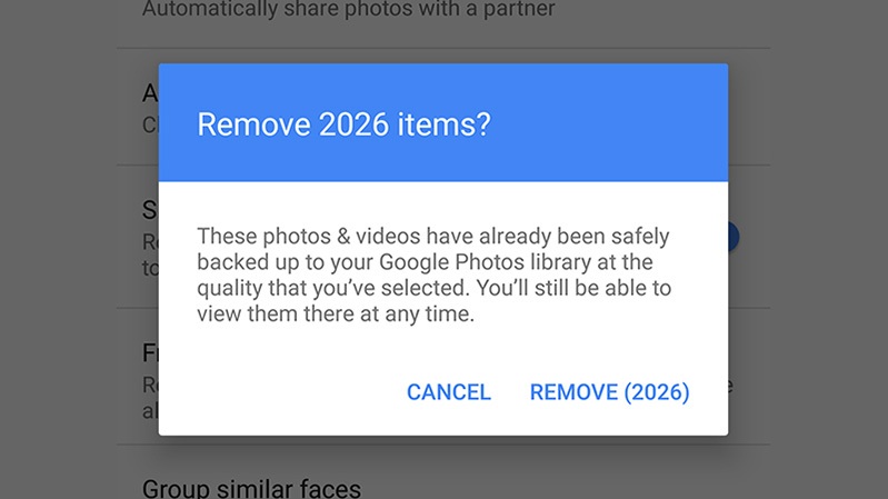 sao lưu hình ảnh, video và giải phóng bộ nhớ