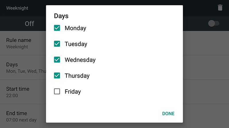 thiết lập tính năng không làm phiền