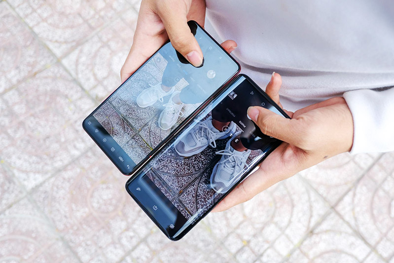 ảnh chụp từ camera giữa 2 thiết bị k20 pro và oneplus 7 pro