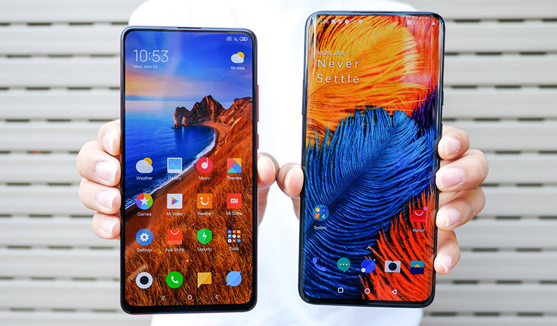giao diện trên k20 pro và oneplus 7 pro