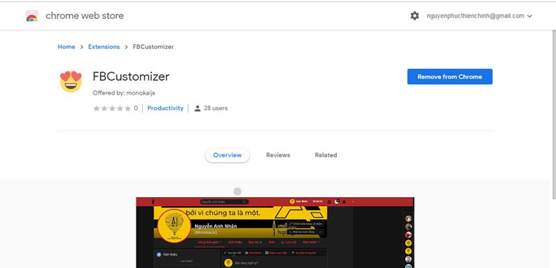 Hướng dẫn tải và cài đặt tiện ích mở rộng tuỳ biến giao diện Facebook