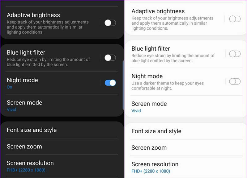 bật dark mode để tiết kiệm pin trên s10 plus