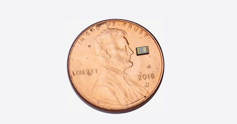 kích thước cảm biến ultrasense so với đồng xu