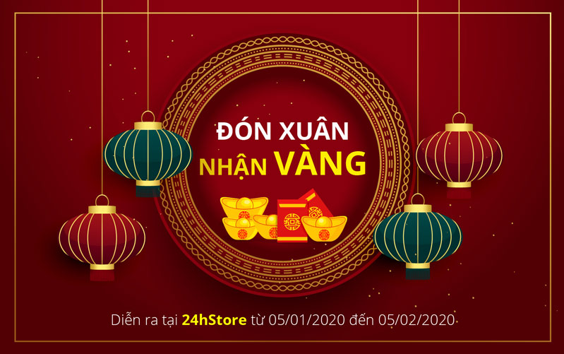 TẶNG 1 CHỈ VÀNG MỖI TUẦN – 24HSTORE TƯNG BỪNG ĐÓN TẾT hình 1 TẶNG 1 CHỈ VÀNG MỖI TUẦN – 24HSTORE TƯNG BỪNG ĐÓN TẾT