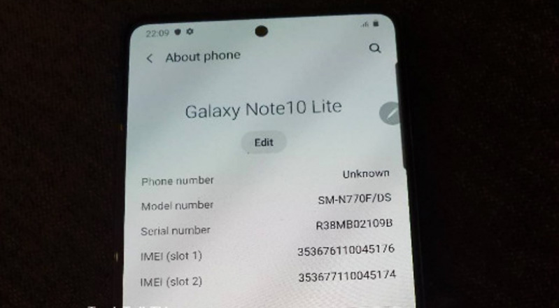 thông tin rò rỉ note 10 lite