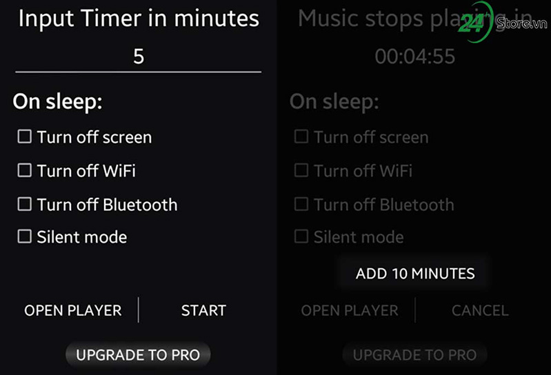 thiết lập  Sleep Timer for Spotify, Music and Video