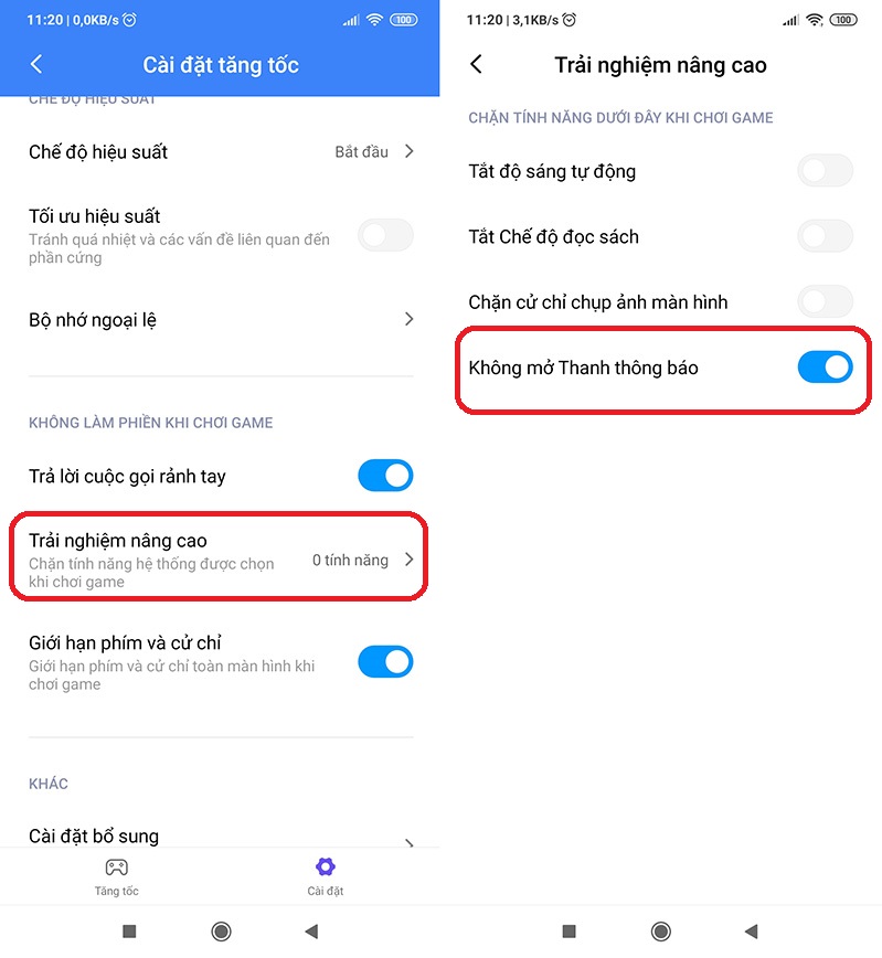 tắt thông báo khi chơi game trên điện thoại xiaomi